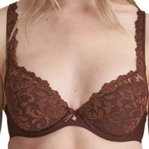 Marie Jo Serena 0102557 Pushup Underwire Lace Bra Size 32D 32 D